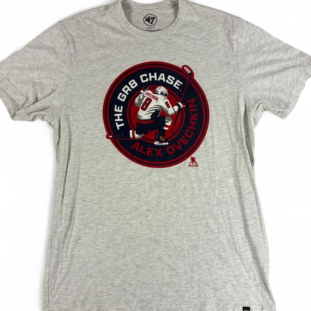 NWOT 47 Brand Alex Ovechkin goal chase graphic tshirt. Men's size medium